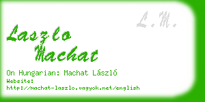 laszlo machat business card