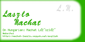 laszlo machat business card